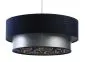 Lampa wisząca DOUBLE MIX 60 granatowa/srebrna dwukolorowa w stylu glamour | MIRAT.