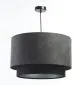 Lampa wisząca DOUBLE ZAMSZ 60 szara/czarna symetryczna na 1 żarówkę | MIRAT.
