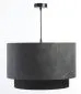 Lampa wisząca DOUBLE ZAMSZ 40 szara/czarna dwukolorowa | MIRAT.