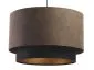 Lampa wisząca DOUBLE ZAMSZ 60 brązowa/czarna ręcznie robiona w kształcie walca | MIRAT.