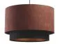 Lampa wisząca DOUBLE ZAMSZ 40 bordowa/czarna do salonu | MIRAT.