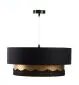 Lampa wisząca DOUBLE ELEGANT 50 czarna/złota polskiej produkcji | MIRAT.