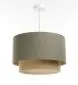 Lampa wisząca ERUTAN DOUBLE 50 zielona/beżowa nad stół I sklep meblowy MIRAT.