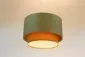 Lampa wisząca ERUTAN DOUBLE RATTAN 40 zielona/beżowa polskiej produkcji I sklep meblowy MIRAT.