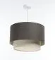 Lampa wisząca ERUTAN DOUBLE RATTAN 60 szara/kremowa nad stół I sklep meblowy MIRAT.