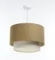 Lampa wisząca ERUTAN DOUBLE RATTAN 60 żółta/kremowa duża w kształcie walca I sklep meblowy MIRAT.