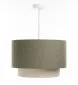 Lampa wisząca ERUTAN DOUBLE RATTAN 40 zielona/kremowa w stylu boho I sklep meblowy MIRAT.