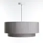 Lampa wisząca DUO LAMI LINE 60x25 szara z podwójnym abażurem I sklep meblowy MIRAT.