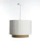 Lampa wisząca DUO LAMI LINE 50 biała/jutowa dwuściankowa I sklep meblowy MIRAT.