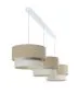 Lampa wisząca na listwie BOHO-CHIC JUTA L3 beżowa/kremowa walec I sklep meblowy MIRAT.