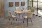Stół LARSON 120x80 dąb naturalny na metalowych nogach | MIRAT. styl LOFT