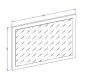 Lustro do przedpokoju CROSS 40x60cm zielone laminowane I sklep meblowy MIRAT. kolekcja HV-CROSS