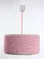 Lampa wisząca COTTON 40 różowa ze sznurka bawełnianego | MIRAT.