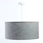 Lampa wisząca NATURAL GREY 40 szara walec tkanina | MIRAT.