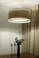 Lampa wisząca DUO LEN LIGHT 50 beżowa lniana I sklep meblowy MIRAT.