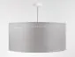 Lampa wisząca DUO LEN LIGHT 003-60 szara/srebrna lniana I sklep meblowy MIRAT.