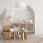 Lampa wisząca MODERN RATTAN 50 biała w kształcie walca I sklep meblowy MIRAT.