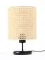 Lampa stołowa BOHO MIDI BLACK rattan naturalny do sypialni | MIRAT. w stylu  kolekcja