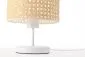 Lampa stołowa BOHO MIDI WHITE rattan naturalny na metalowej nodze | MIRAT. w stylu  kolekcja
