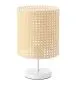 Lampa stołowa BOHO MIDI WHITE rattan naturalny na metalowej nodze | MIRAT. w stylu  kolekcja