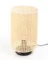 Lampa stołowa BOHO LOW BLACK rattan naturalny ażurowa | MIRAT. w stylu kolekcja
