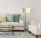 Lampa stojąca SIMPLY GLAMOUR kremowa na jednej nodze | MIRAT.