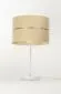 Lampa stołowa SIMPLY GLAMOUR kremowa na metalowej nodze | MIRAT.