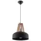 Lampa wisząca CASCO czarna/naturalne drewno | sklep MIRAT  kolekcja casco
