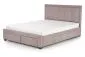 Łóżko EVORA 160x200 beżowe pikowane z szufladami | MIRAT. styl GLAMOUR