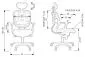 Fotel biurowy HN-5018 szary z mechanizmem synchronicznym | MIRAT. w stylu  kolekcja