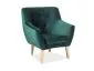 Fotel NORDIC 1 VELVET zielony wypoczynkowy z przeszyciami | MIRAT. w stylu GLAMOUR, SKANDYNAWSKI kolekcja NORDIC