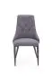 Krzesło K365 VELVET szare z metalowymi nogami do salonu | MIRAT. w stylu GLAMOUR kolekcja