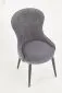 Krzesło K366 VELVET szare z przeszyciami tapicerowane aksamitem | MIRAT. styl GLAMOUR