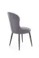 Krzesło K366 VELVET szare z przeszyciami tapicerowane aksamitem | MIRAT. styl GLAMOUR