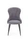 Krzesło K366 VELVET szare z przeszyciami tapicerowane aksamitem | MIRAT. styl GLAMOUR