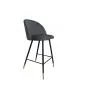 Hoker CLAUDINE BL VELVET GOLD ciemno szary z oparciem | MIRAT. w stylu GLAMOUR kolekcja