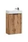 Szafka pod umywalkę ADEL OAK 82 40cm dąb wotan wąska I sklep meblowy MIRAT. styl RYFLOWANY, SKANDYNAWSKI