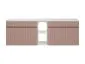 Szafka pod umywalkę ICONIC ROSE 60cm + ICONIC ROSE 60cm + ICONIC WHITE 20cm zestaw z blatem ryflowane fronty I sklep meblowy MIRAT. styl RYFLOWANY