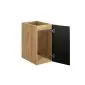 Szafka łazienkowa OCEAN BLACK 81-30-1D 30cm dąb olejowany/czarna z frontami 3D I sklep meblowy MIRAT. styl GLAMOUR