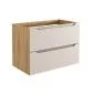 Szafka pod umywalkę LUXOR BEIGE 82-80-2S 80cm dąb olejowany/beżowa glamour I sklep meblowy MIRAT. styl GLAMOUR kolekcja LUXOR