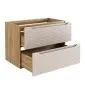 Szafka pod umywalkę LUXOR BEIGE 82-80-2S 80cm dąb olejowany/beżowa glamour I sklep meblowy MIRAT. styl GLAMOUR kolekcja LUXOR