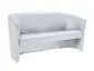 Biała trzyosobowa tapicerowana ekoskórą sofa do salonu TM-3