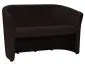 Brązowa dwuosobowa sofa tapicerowana ekoskórą do salonu TM-2