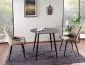 Okrągły stół ceramiczny Rion 90 cm czarny marmur | MIRAT styl LOFT