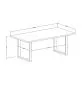 Stół HALLE 200x100 dąb wotan/czarny na metalowych nogach I sklep meblowy MIRAT. styl LOFT