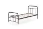 Łóżko LINDA 90x200 czarne metalowe jednoosobowe | MIRAT. styl LOFT