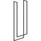 Wieszak na ręczniki WM-01 czarny metalowy wiszący | MIRAT. styl LOFT