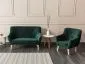 Fotel NORDIC 1 VELVET zielony wypoczynkowy z przeszyciami | MIRAT. w stylu GLAMOUR, SKANDYNAWSKI kolekcja NORDIC