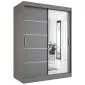 Szafa przesuwna MODUO COMFORT 2 150 antracyt z lustrem | MIRAT.  kolekcja MODUO COMFORT
