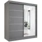 Szafa przesuwna MODUO COMFORT 2 180 antracyt z lustrem | MIRAT.  kolekcja MODUO COMFORT